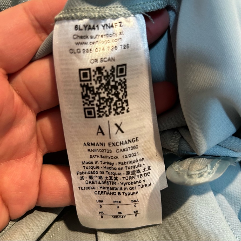 Armani Exchange Soft Blue Jumpsuit - Picture 15 of 16